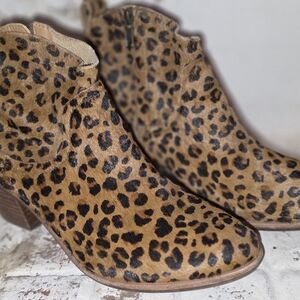 UGG Tan Leopard Print Ankle Boots